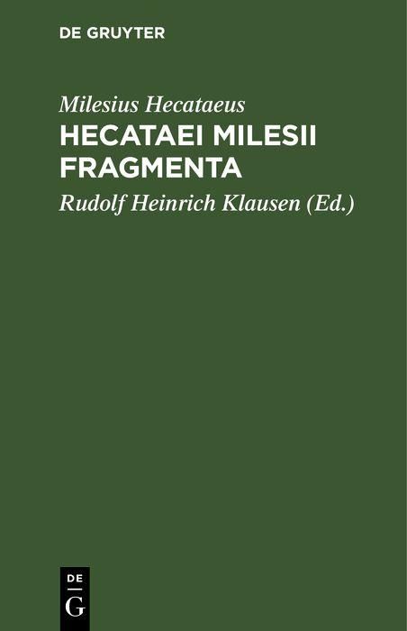 Produktbild: Hecataei Milesii Fragmenta