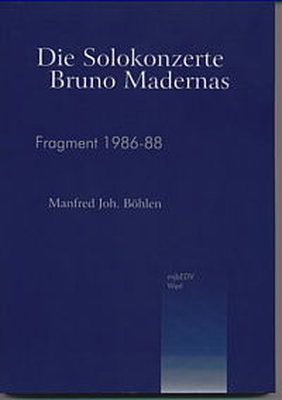 Produktbild: Die Solokonzerte Bruno Madernas