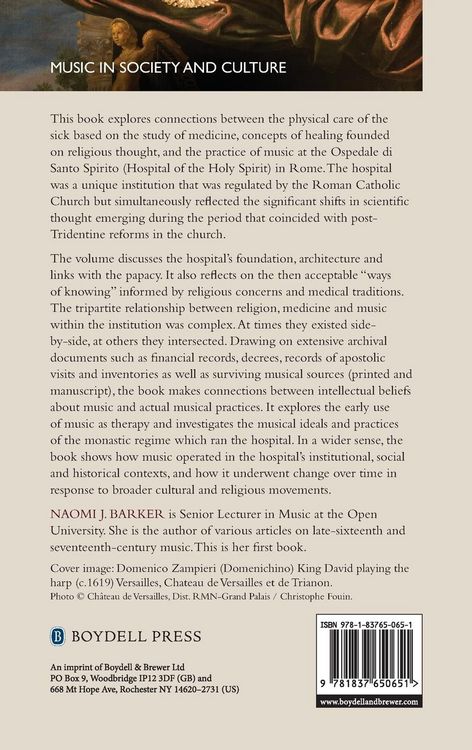 Produktbild: Music, Medicine and Religion at the Ospedale di Santo Spirito in Rome