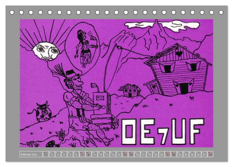 Produktbild: Austria calling - Amateurfunk in &Ouml;sterreich (Tischkalender 2026 DIN A5 quer), CALVENDO Monatskalender