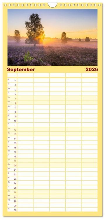 Produktbild: Familienplaner 2026 - Sonnige Augenblicke mit 5 Spalten (Wandkalender, 21 x 45 cm) CALVENDO