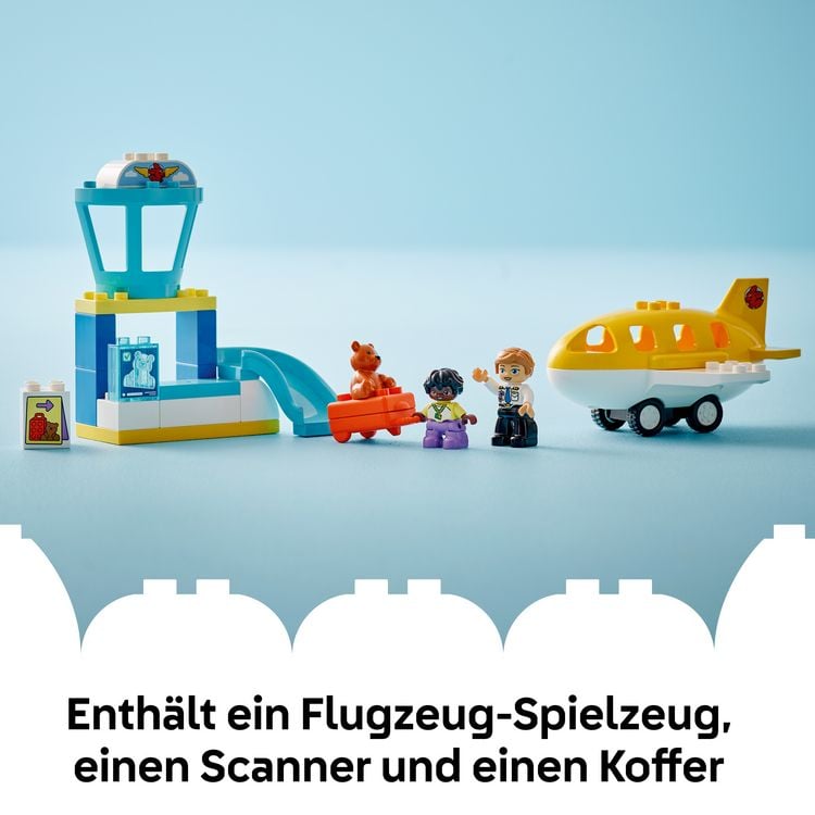 Produktbild: LEGO DUPLO 10443 Town Erster Besuch im Flughafen, Montessori Spielzeug