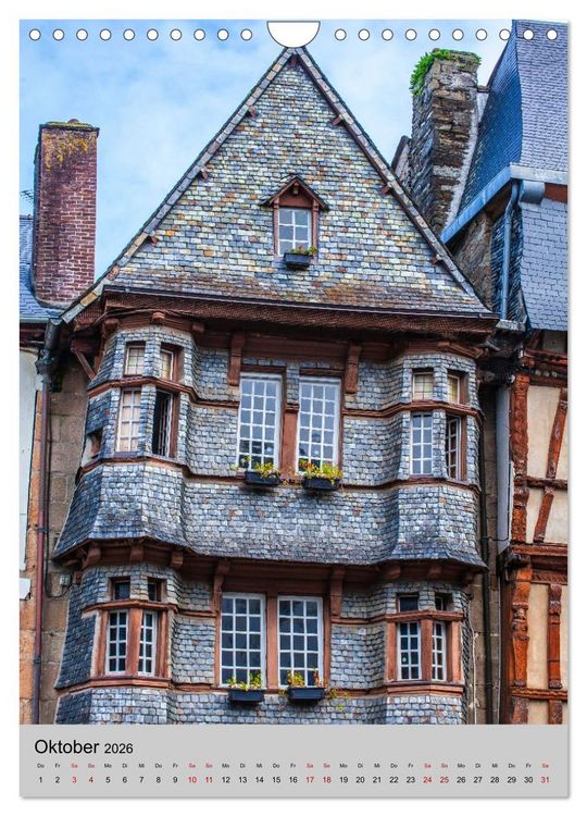 Produktbild: Reiseziele in der Bretagne (Wandkalender 2026 DIN A4 hoch), CALVENDO Monatskalender