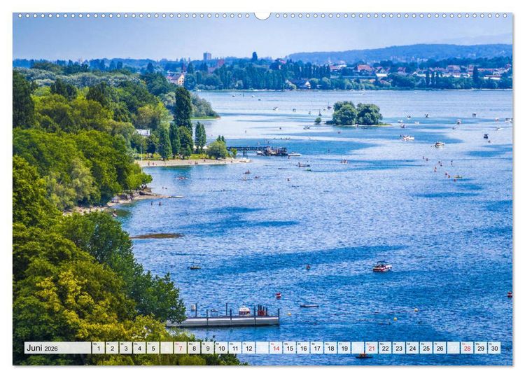 Produktbild: Auszeit Bodensee (hochwertiger Premium Wandkalender 2026 DIN A2 quer), Kunstdruck in Hochglanz