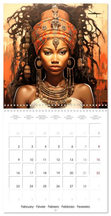 Produktbild: L'art de la beaut&eacute; africaine (Calendrier mural carr&eacute; 2026 30x30 cm) Calendrier double avec une page pour vos prises de notes