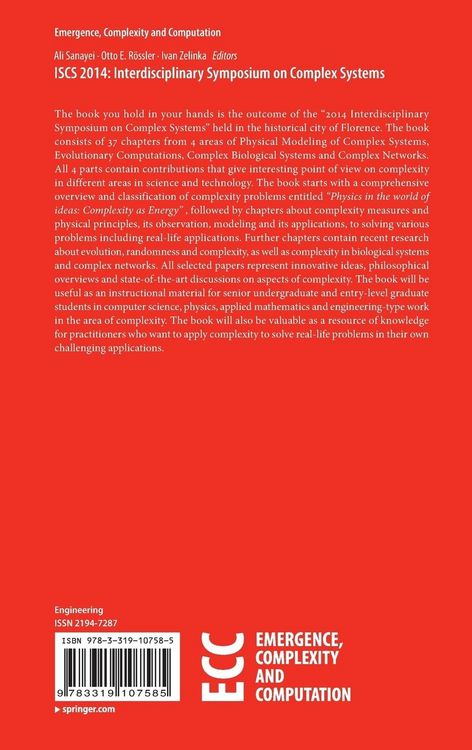 Produktbild: ISCS 2014: Interdisciplinary Symposium on Complex Systems