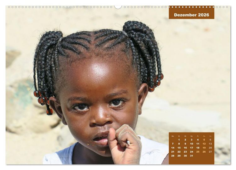 Produktbild: Kinderportr&auml;ts aus Afrika (hochwertiger Premium Wandkalender 2026 DIN A2 quer), Kunstdruck in Hochglanz
