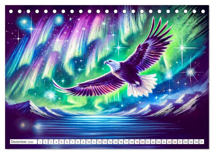 Produktbild: Der Ruf des Adlers - Majest&auml;tischer K&ouml;nig der L&uuml;fte in Aktion (Tischkalender 2026 DIN A5 quer), CALVENDO Monatskalender