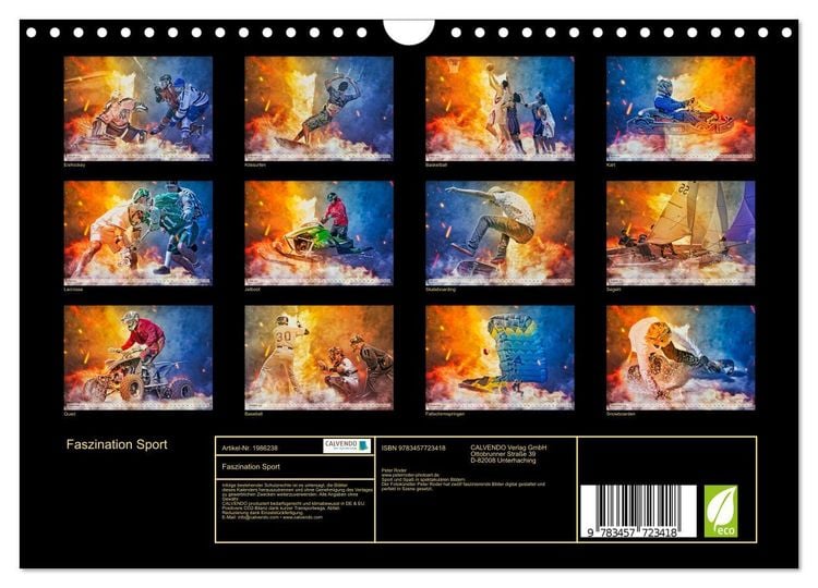 Produktbild: Faszination Sport (Wandkalender 2026 DIN A4 quer), CALVENDO Monatskalender