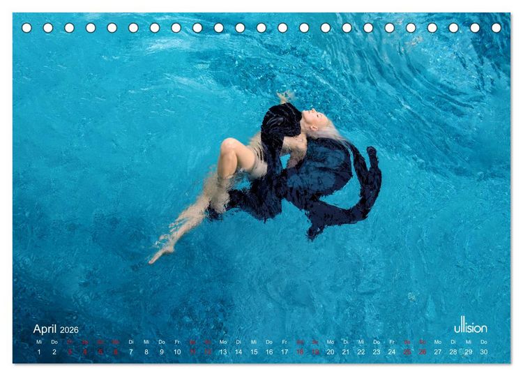 Produktbild: PIPPA CRASH &ndash; schwarz zu rot (Tischkalender 2026 DIN A5 quer), CALVENDO Monatskalender