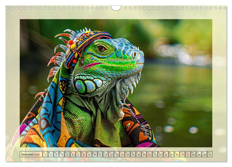 Produktbild: Reptilien-Fashion. Im Rampenlicht der Wildnis (Wandkalender 2026 DIN A3 quer), CALVENDO Monatskalender
