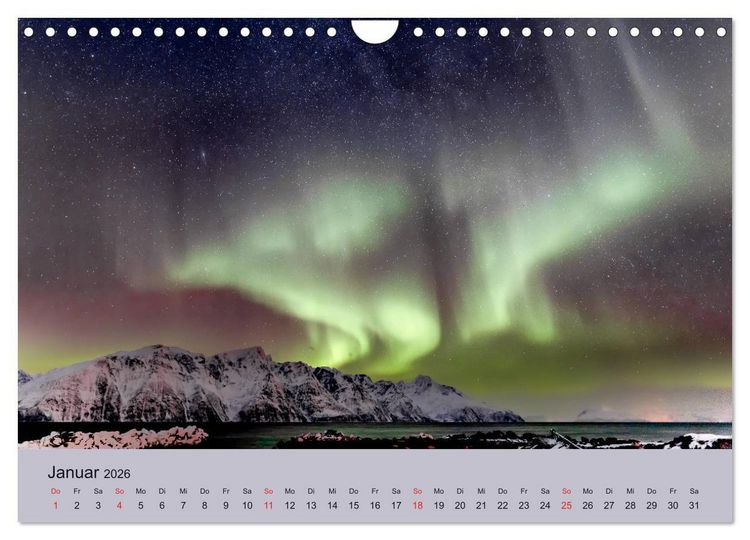 Produktbild: Norwegen - Mythos Nordlichter (Wandkalender 2026 DIN A4 quer), CALVENDO Monatskalender