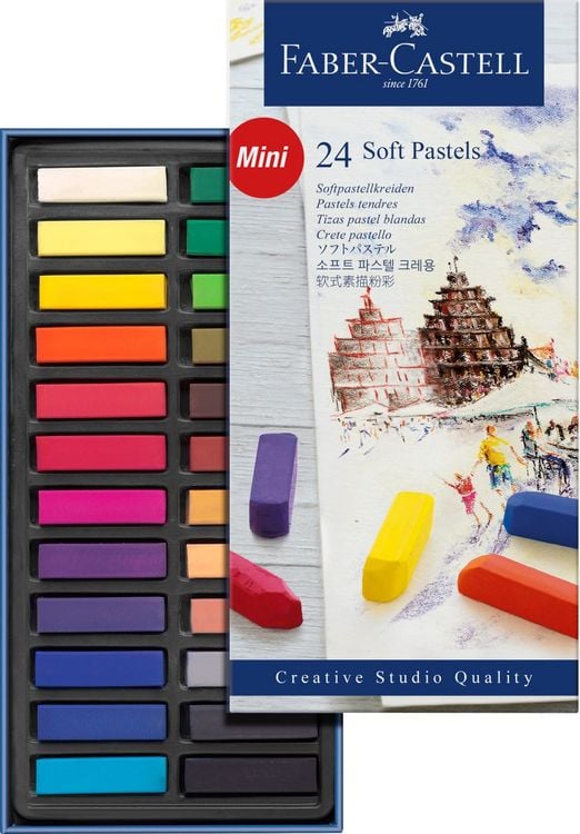 Produktbild: Faber-Castell Softpastellkreiden Mini, 24er Set Etui