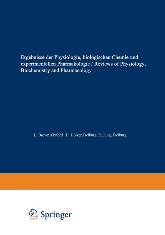 Produktbild: Ergebnisse der Physiologie / Reviews of Physiology