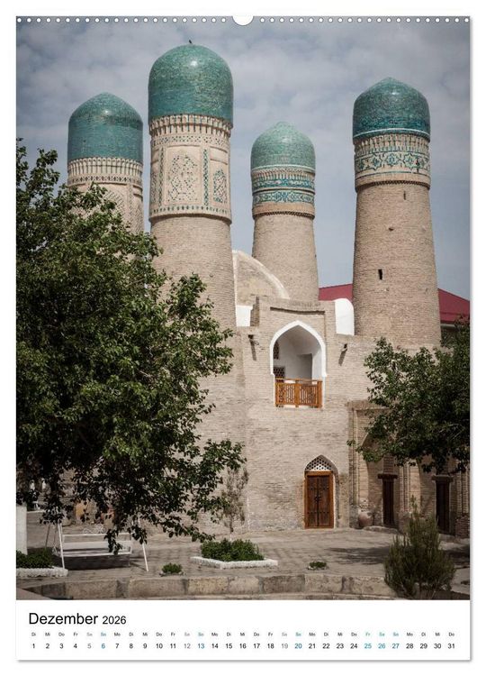 Produktbild: Usbekistan - Faszinierende Architektur entlang der Seidenstra&szlig;e (hochwertiger Premium Wandkalender 2026 DIN A2 hoch), Kunstdruck in Hochglanz