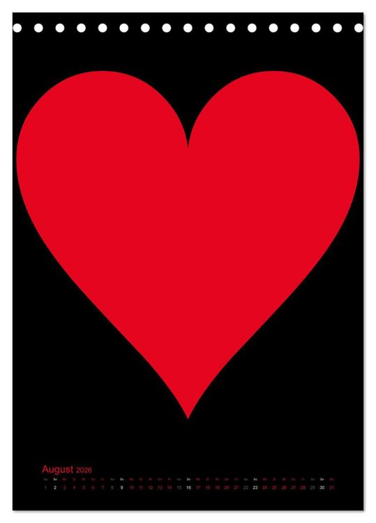 Produktbild: Foto- und Bastelkalender &bdquo;LIEBE&ldquo; in der Farbe Schwarz (Tischkalender 2026 DIN A5 hoch), CALVENDO Monatskalender