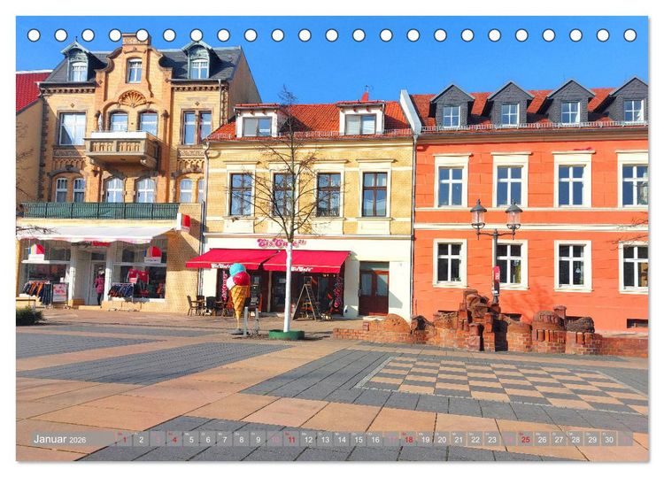 Produktbild: Brandenburg - Luckenwalde - Ein Stadtspaziergang (Tischkalender 2026 DIN A5 quer), CALVENDO Monatskalender
