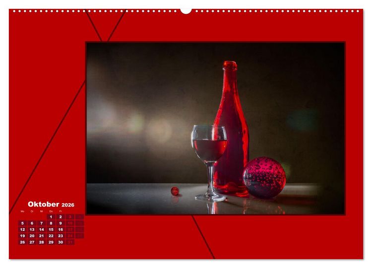 Produktbild: Powerfarbe Rot (Wandkalender 2026 DIN A2 quer), CALVENDO Monatskalender