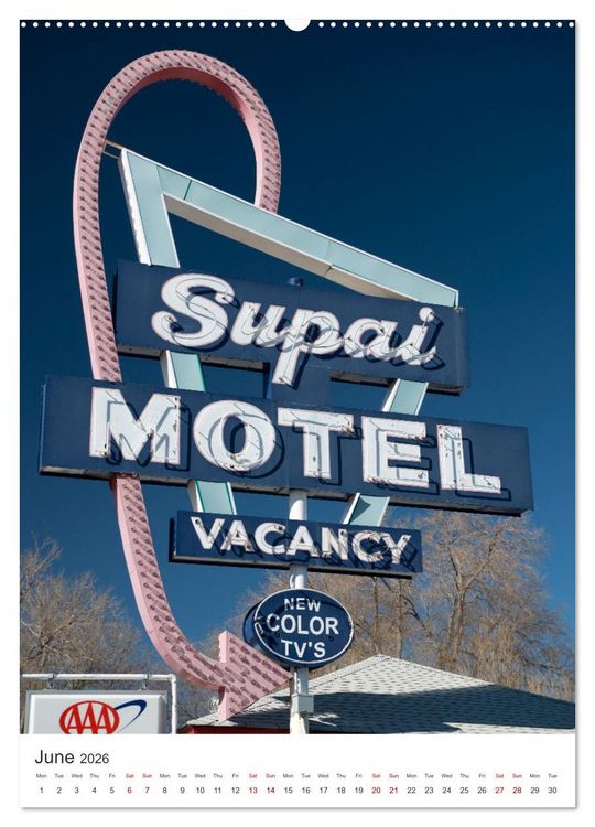 Produktbild: Historic Route 66 Motel (Wall Calendar 2026 DIN A2 portrait), CALVENDO 12 Month Wall Calendar