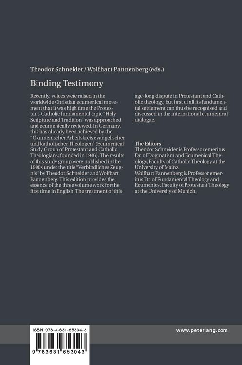 Produktbild: Binding Testimony- Holy Scripture and Tradition