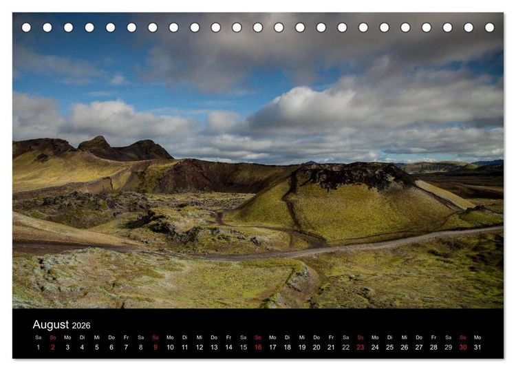 Produktbild: Island - Iceland - &Iacute;sland (Tischkalender 2026 DIN A5 quer), CALVENDO Monatskalender