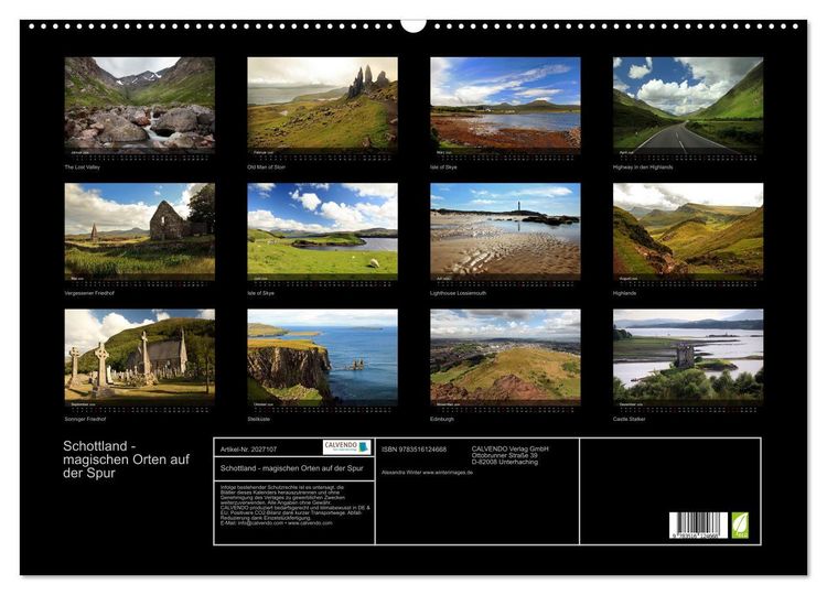 Produktbild: Schottland - magischen Orten auf der Spur (Wandkalender 2026 DIN A2 quer), CALVENDO Monatskalender