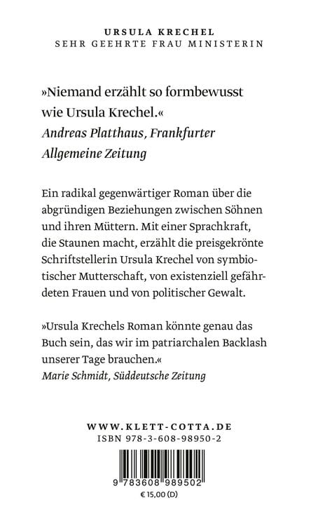 Produktbild: Sehr geehrte Frau Ministerin