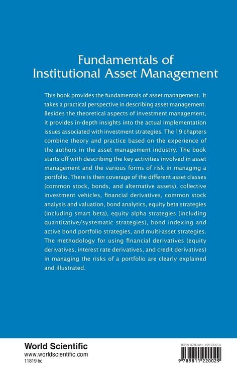 Produktbild: FUNDAMENTALS OF INSTITUTIONAL ASSET MANAGEMENT