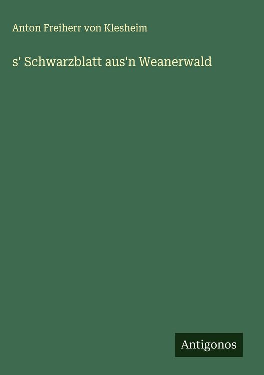 Produktbild: S' Schwarzblatt aus'n Weanerwald