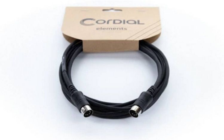Produktbild: Cordial MIDI Verbindungskabel [1x MIDI-Male - 1x MIDI-Male] 1m Schwarz