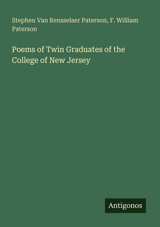 Produktbild: Poems of Twin Graduates of the College of New Jersey
