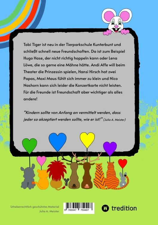 Produktbild: Tierparkschule Kunterbunt: Geschichten &uuml;ber Freundschaft, Akzeptanz und Diversit&auml;t