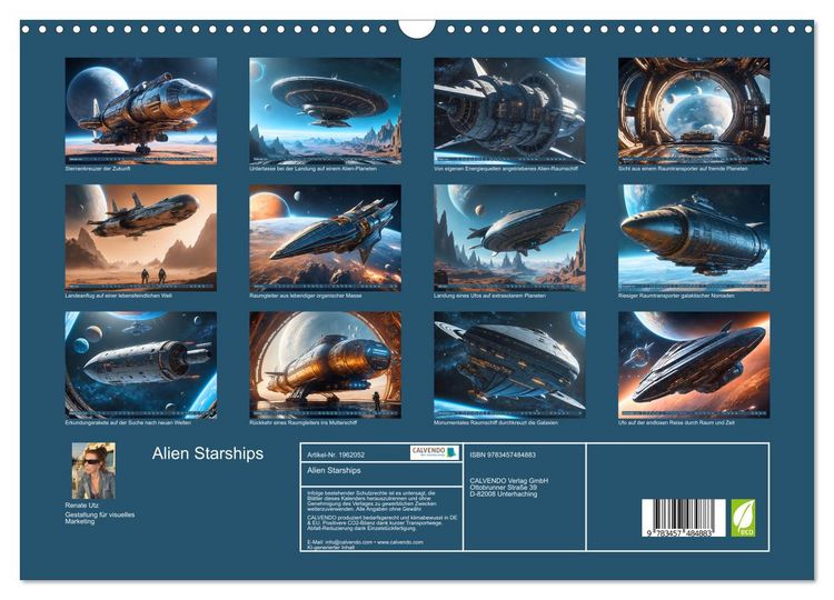 Produktbild: Alien Starships (Wandkalender 2026 DIN A3 quer), CALVENDO Monatskalender