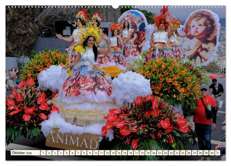 Produktbild: Blumenfest auf Madeira (hochwertiger Premium Wandkalender 2026 DIN A2 quer), Kunstdruck in Hochglanz