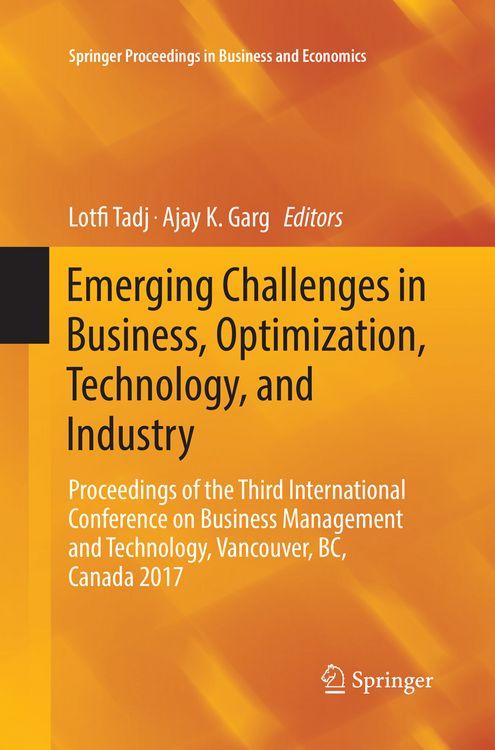 Produktbild: Emerging Challenges in Business, Optimization, Technology, and Industry