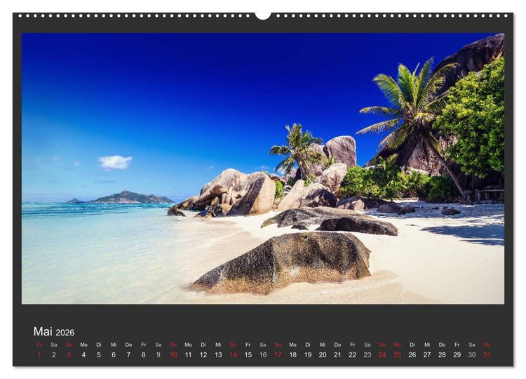 Produktbild: Seychellen Traumstr&auml;nde im Paradies (Wandkalender 2026 DIN A2 quer), CALVENDO Monatskalender