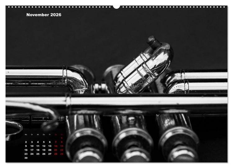 Produktbild: Trompete - Close up (hochwertiger Premium Wandkalender 2026 DIN A2 quer), Kunstdruck in Hochglanz