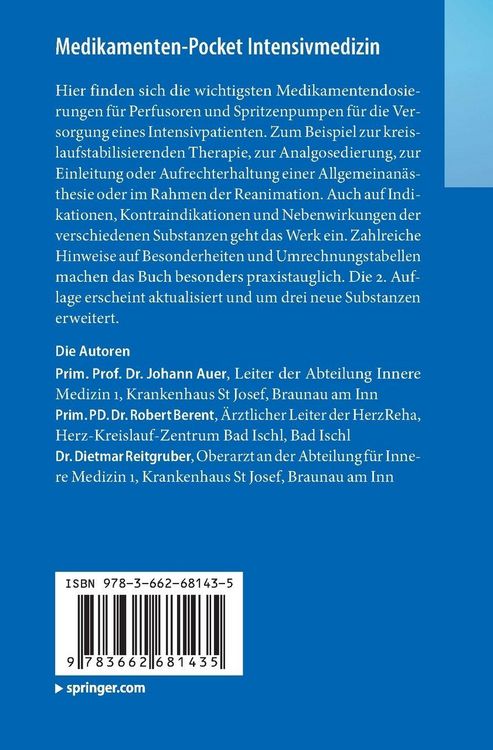 Produktbild: Medikamenten-Pocket Intensivmedizin