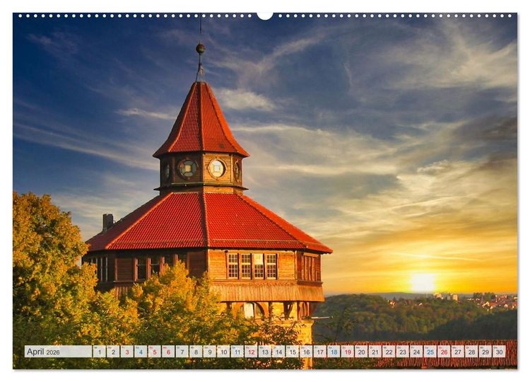 Produktbild: Esslingen zwischen Tag und Nacht (hochwertiger Premium Wandkalender 2026 DIN A2 quer), Kunstdruck in Hochglanz