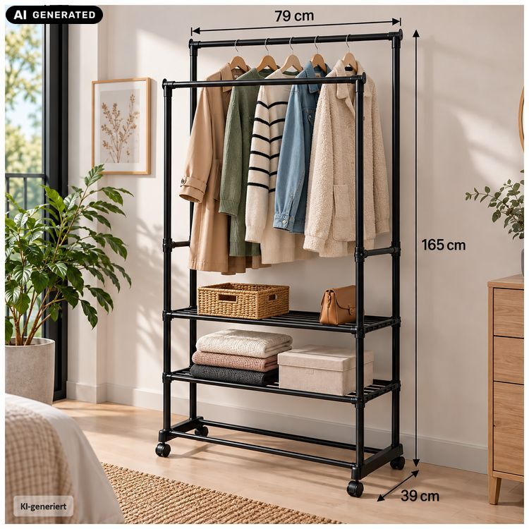 Produktbild: HTI-Living Regal f&uuml;r begehbaren Kleiderschrank Lena Regal f&uuml;r begehbaren Kleiderschrank Lena