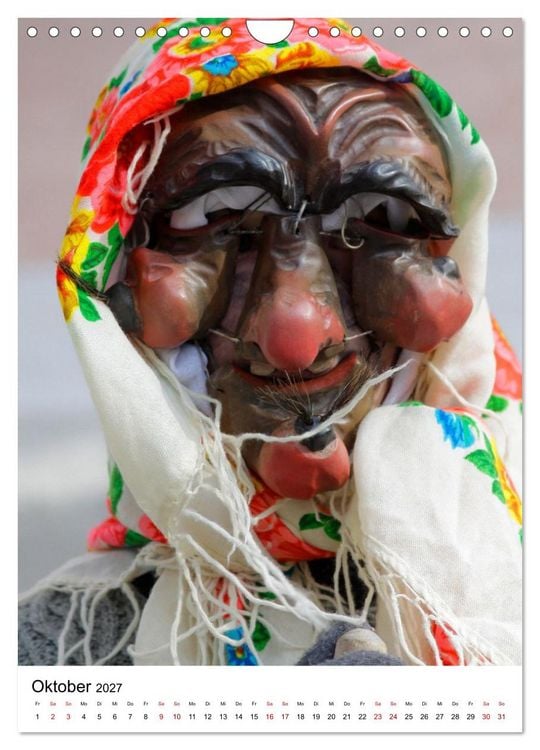 Produktbild: Gesichter, Holzlarven im Fasching von Mittenwald in Oberbayern (Wandkalender 2027 DIN A4 hoch), CALVENDO Monatskalender