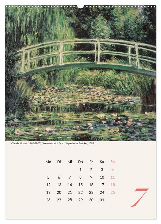 Produktbild: Claude Monet Impressionen 2027 (Wandkalender 2027 DIN A2 hoch), CALVENDO Monatskalender