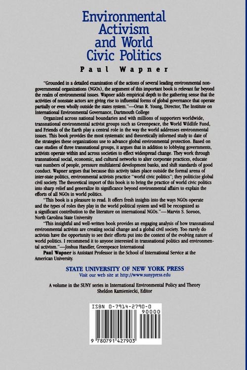 Produktbild: Environmental Activism and World Civic Politics