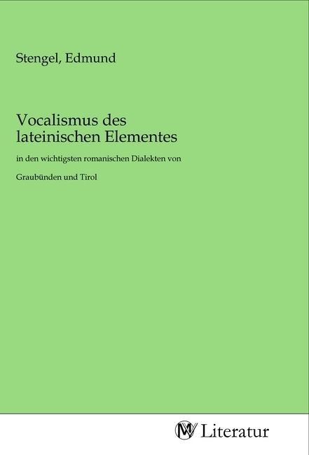 Produktbild: Vocalismus des lateinischen Elementes