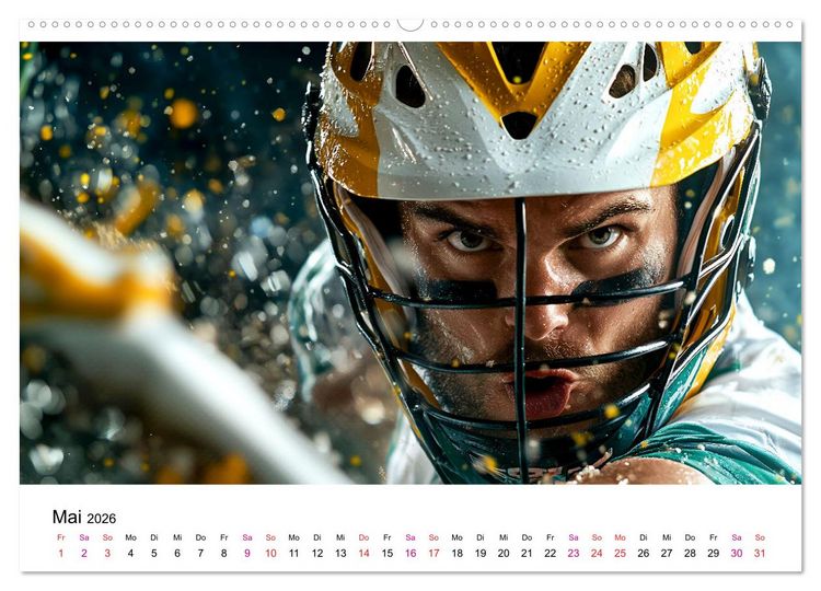 Produktbild: Lacrosse cool (hochwertiger Premium Wandkalender 2026 DIN A2 quer), Kunstdruck in Hochglanz