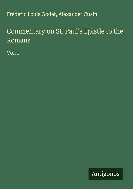 Produktbild: Commentary on St. Paul's Epistle to the Romans