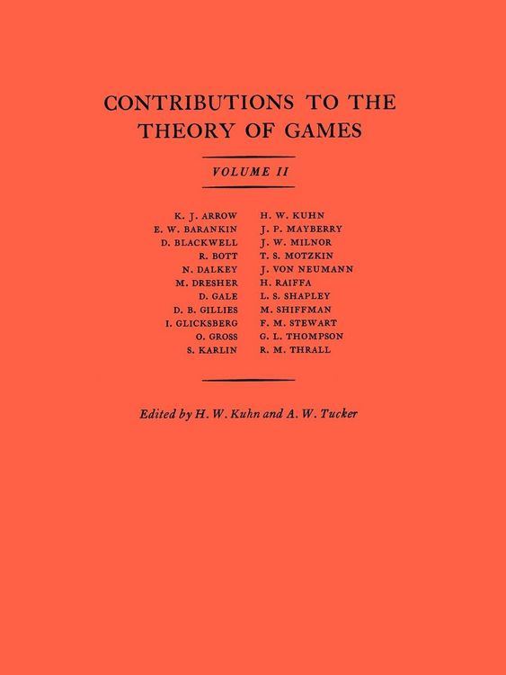 Produktbild: Contributions to the Theory of Games, Volume II