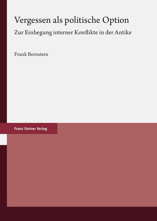 Produktbild: Vergessen als politische Option