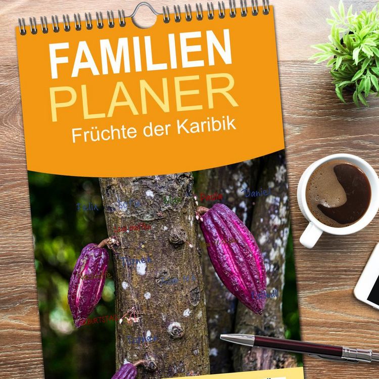 Produktbild: Familienplaner 2026 - Fr&uuml;chte der Karibik mit 5 Spalten (Wandkalender, 21 x 45 cm) CALVENDO