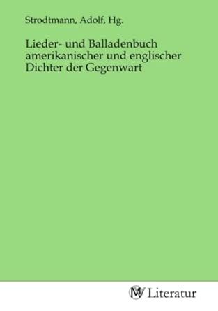 Produktbild: Lieder- und Balladenbuch amerikanischer und englischer Dichter der Gegenwart